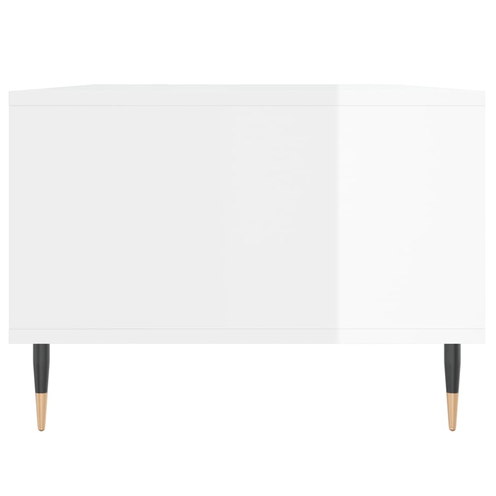 Stolić za kavu sjajni bijeli 90x50x36,5 cm konstruirano drvo