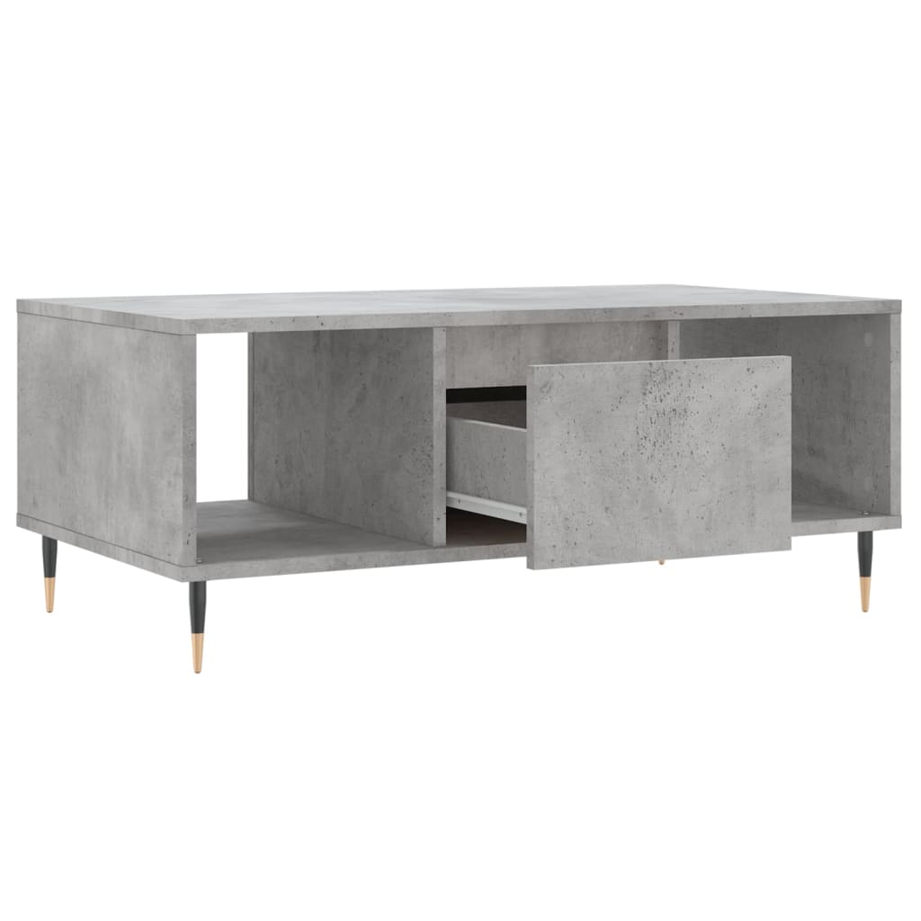 Stolić za kavu boja betona 90x50x36,5 cm konstruirano drvo