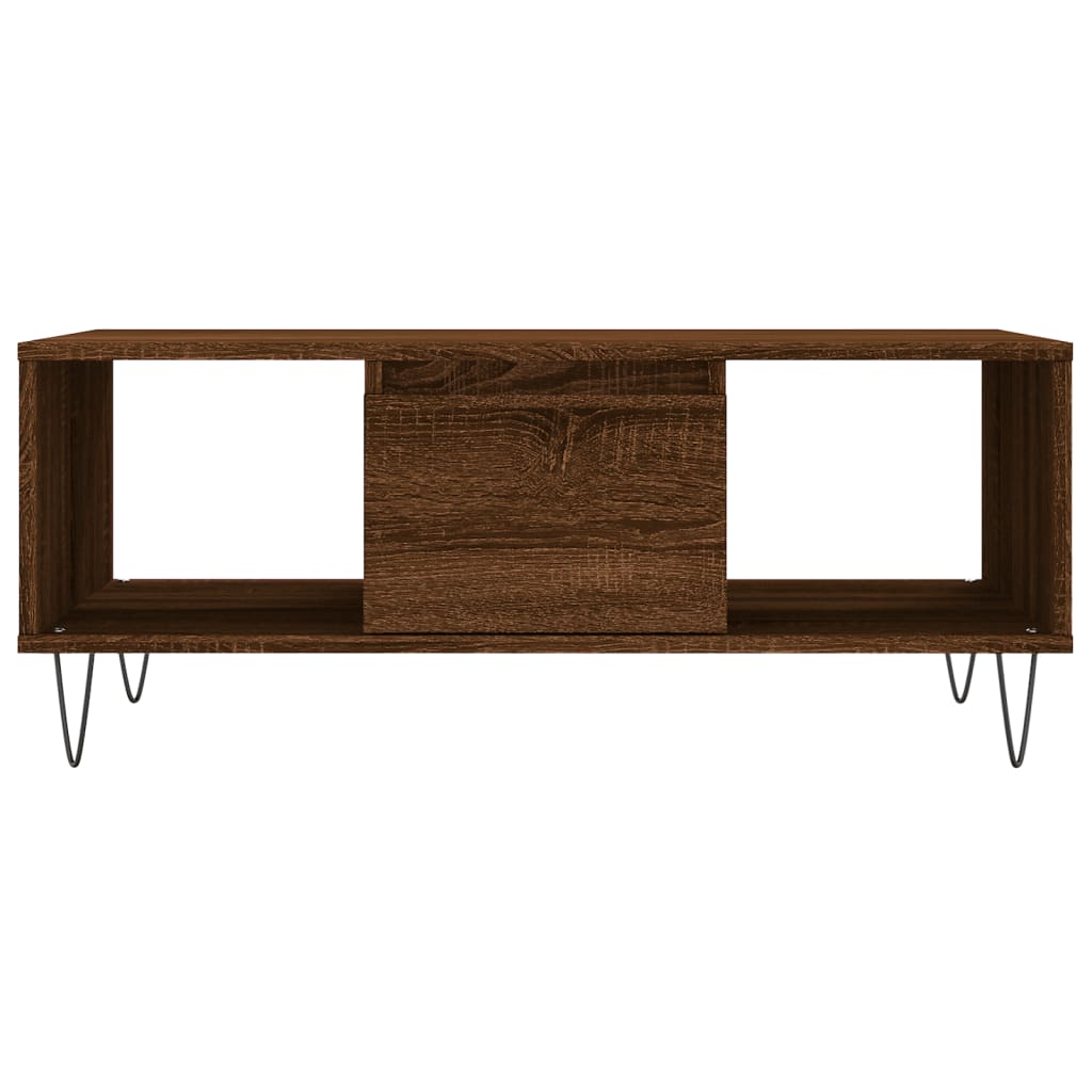 Stolić za kavu smeđa boja hrasta 90x50x36,5cm konstruirano drvo