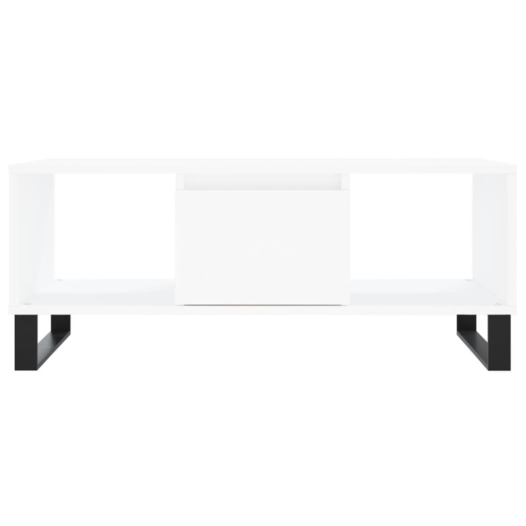 Stolić za kavu bijeli 90 x 50 x 36,5 cm od konstruiranog drva