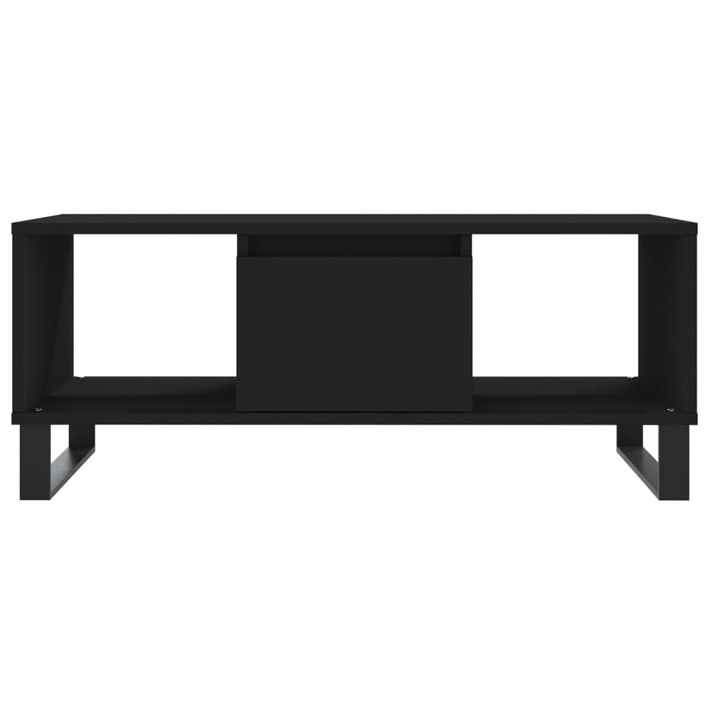 Stolić za kavu crni 90 x 50 x 36,5 cm od konstruiranog drva