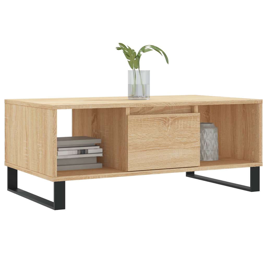 Stolić za kavu boja hrasta 90x50x36,5 cm konstruirano drvo