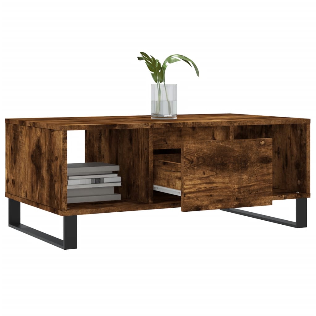 Stolić za kavu boja hrasta 90x50x36,5 cm konstruirano drvo