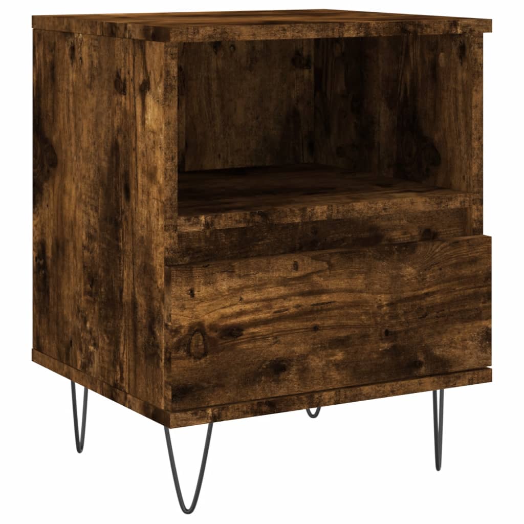 Noćni ormarići 2 kom boja hrasta 40x35x50 cm konstruirano drvo