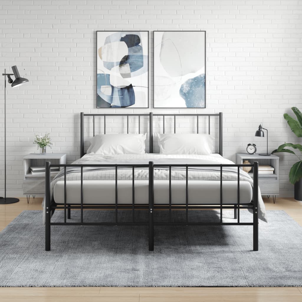 Noćni ormarići 2 kom boja hrasta 40x35x50 cm konstruirano drvo