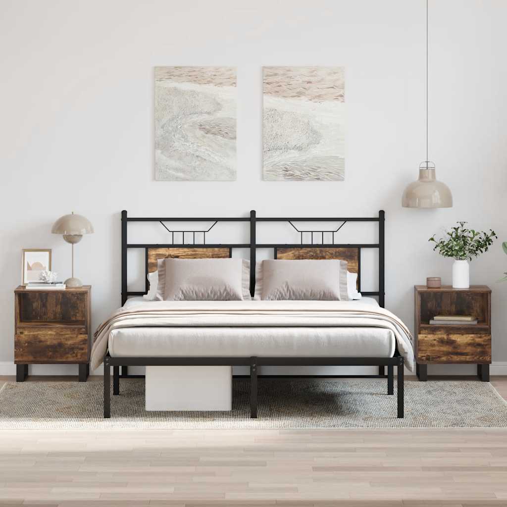 Noćni ormarići 2 kom boja hrasta 40x35x50 cm konstruirano drvo