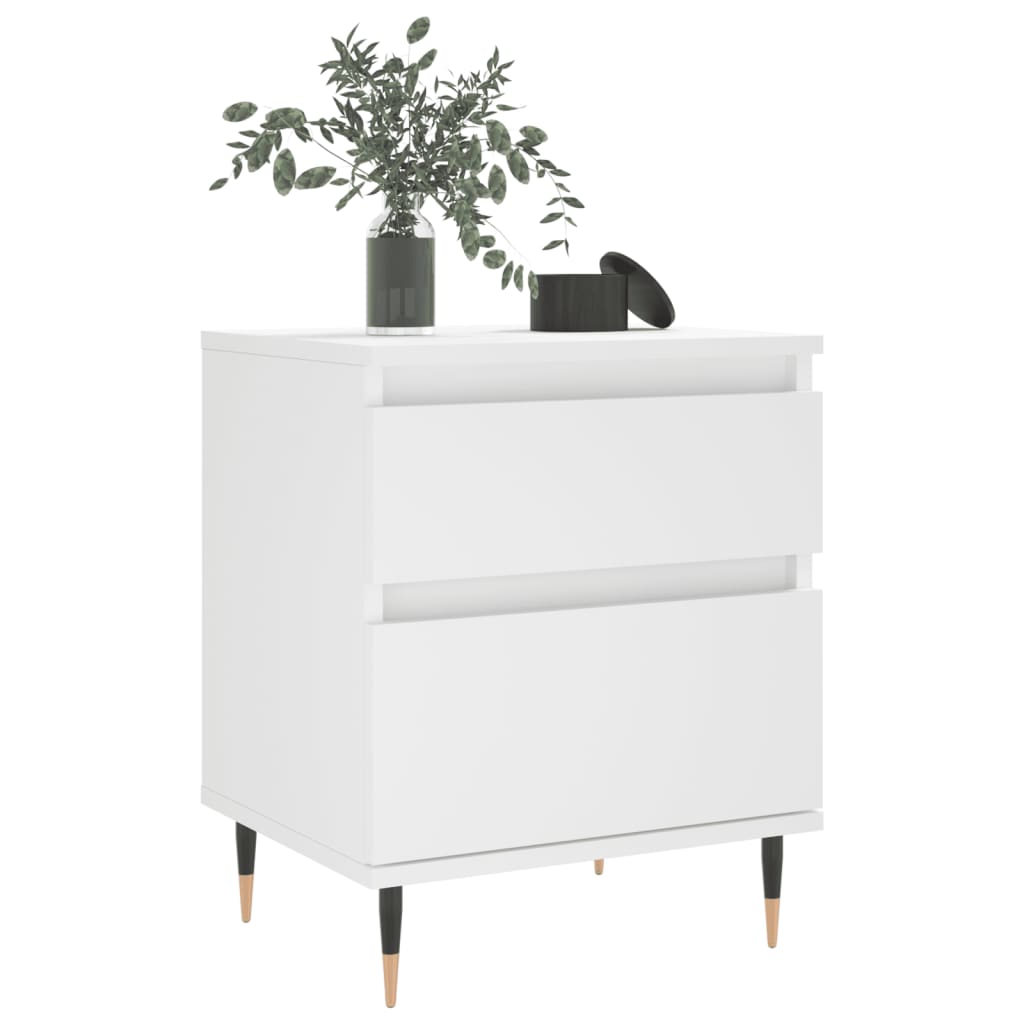Noćni ormarić bijeli 40 x 35 x 50 cm od konstruiranog drva