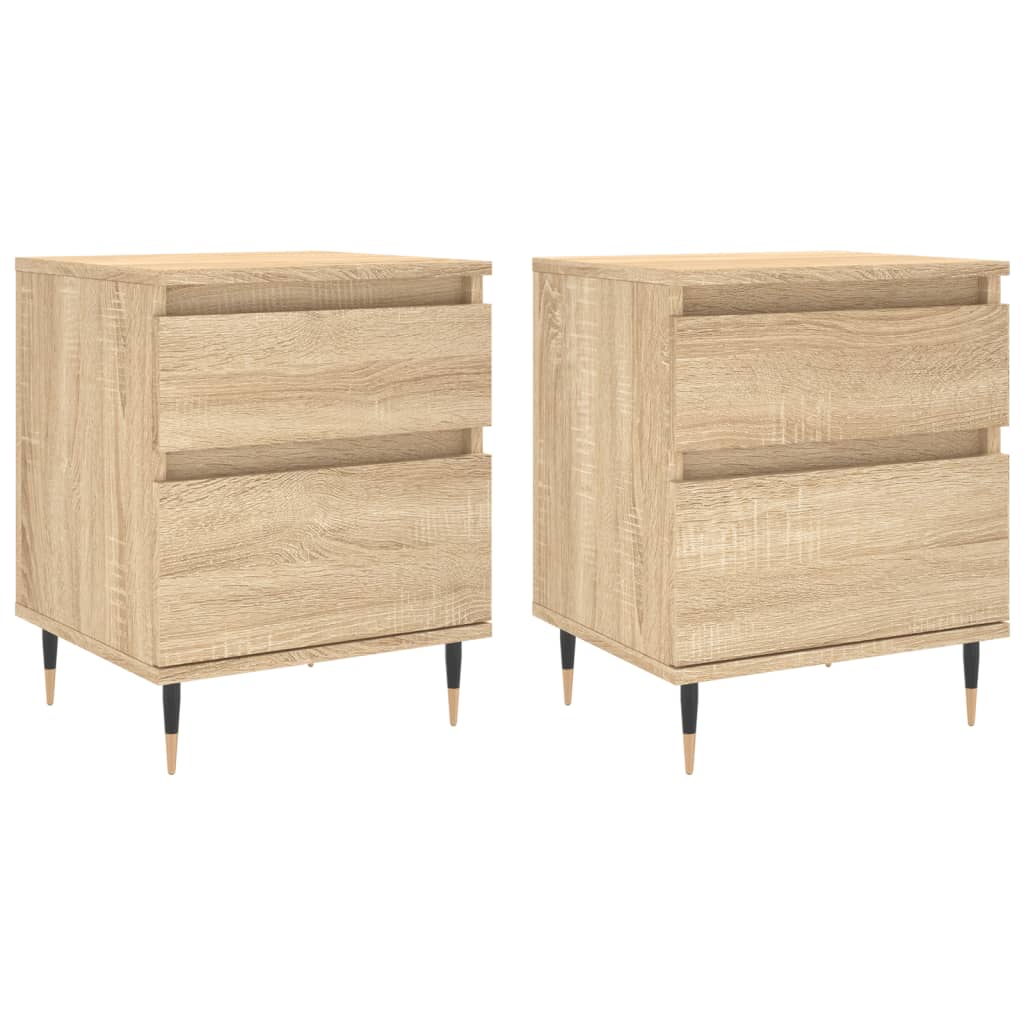 Noćni ormarići 2 kom boja hrasta 40x35x50 cm konstruirano drvo