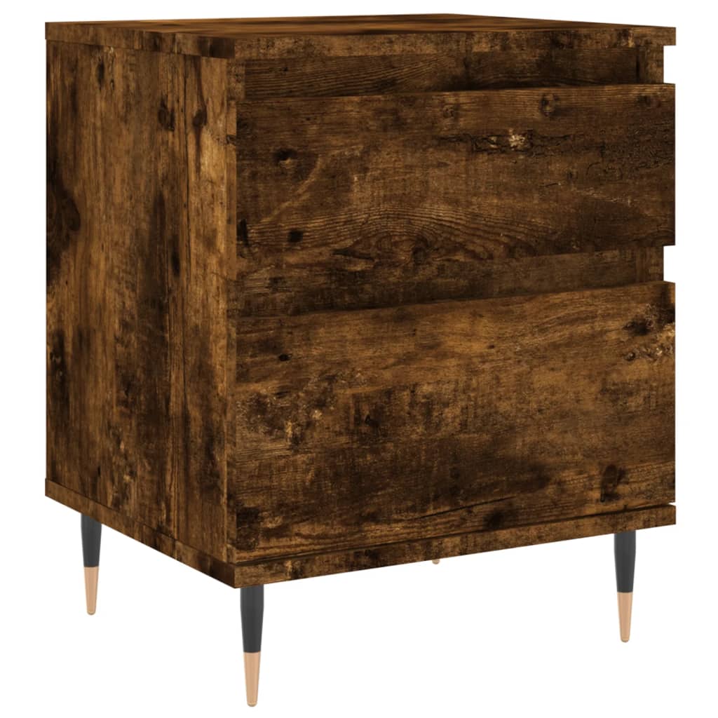 Noćni ormarići 2 kom boja hrasta 40x35x50 cm konstruirano drvo