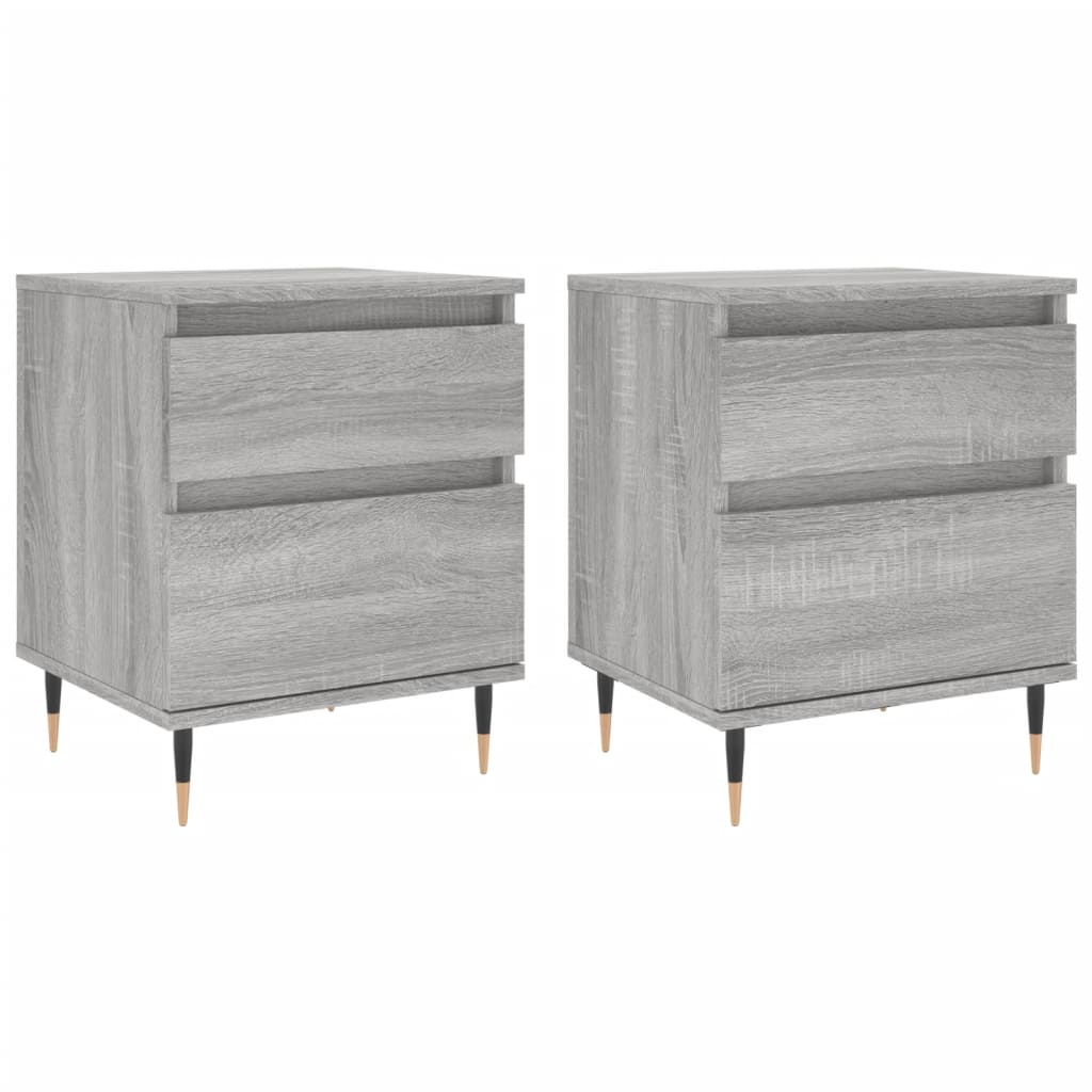 Noćni ormarići 2 kom boja hrasta 40x35x50 cm konstruirano drvo