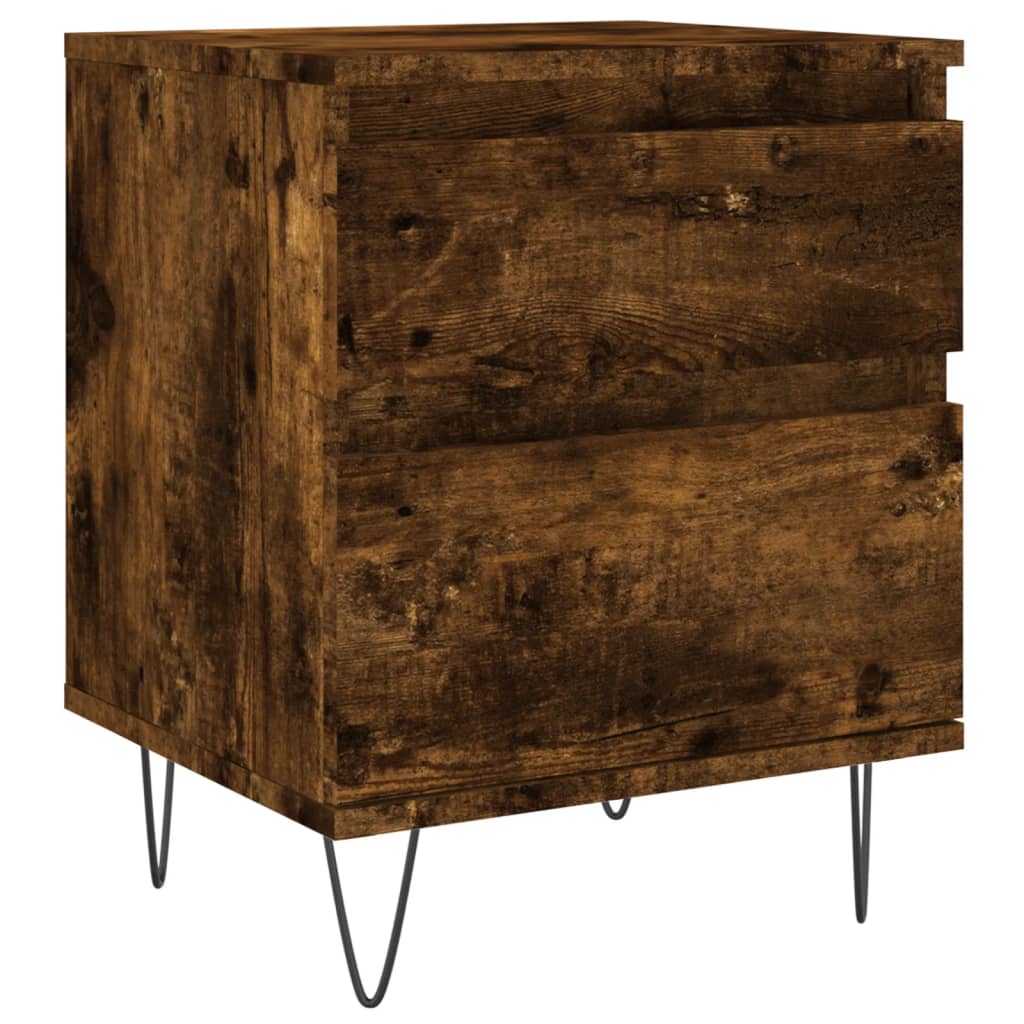 Noćni ormarići 2 kom boja hrasta 40x35x50 cm konstruirano drvo