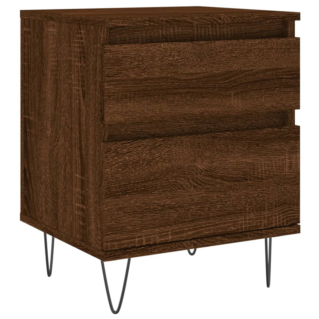 Noćni ormarići 2 kom boja hrasta 40x35x50 cm konstruirano drvo