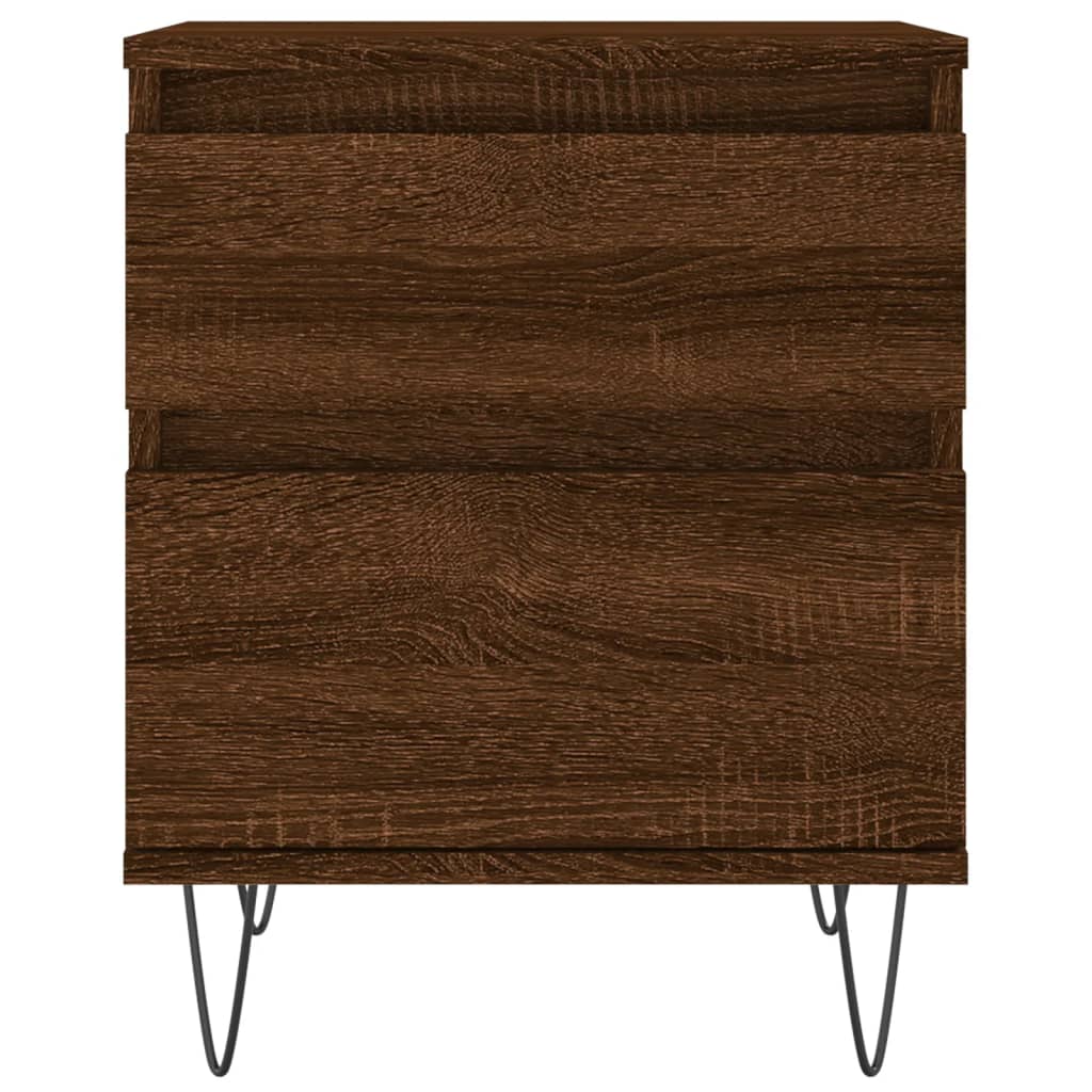 Noćni ormarići 2 kom boja hrasta 40x35x50 cm konstruirano drvo