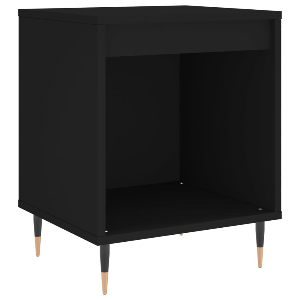 Noćni ormarići 2 kom crni 40x35x50 cm od konstruiranog drva