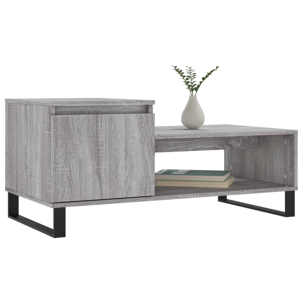 Stolić za kavu boja sivog hrasta 100x50x45 cm konstruirano drvo