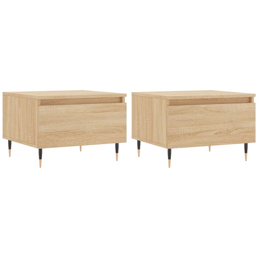 Stolići za kavu 2 kom boja hrasta 50x46x35 cm konstruirano drvo Smeđa