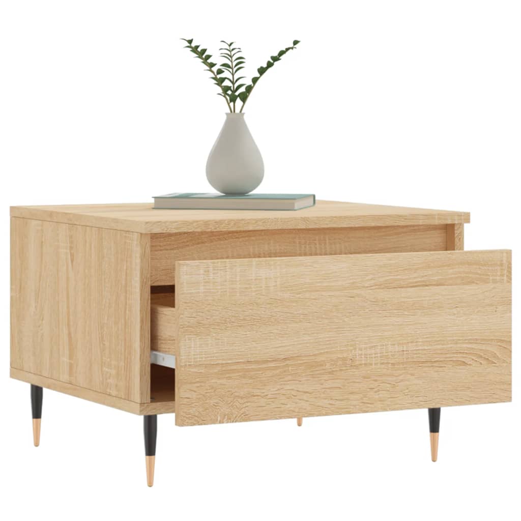 Stolići za kavu 2 kom boja hrasta 50x46x35 cm konstruirano drvo Smeđa