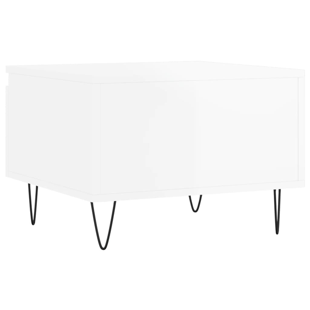 Stolići za kavu 2 kom sjajni bijeli 50 x 46 x 35 cm drveni