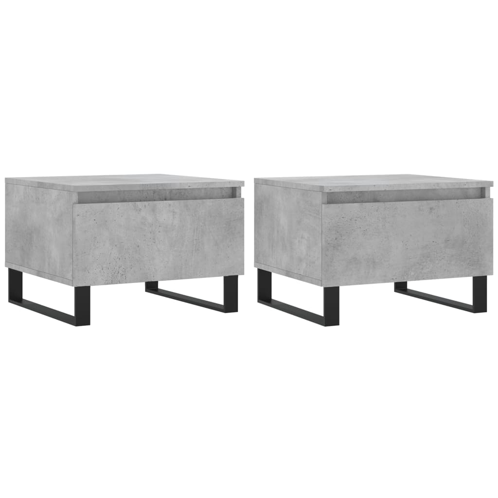 Stolići za kavu 2 kom boja betona 50x46x35 cm konstruirano drvo