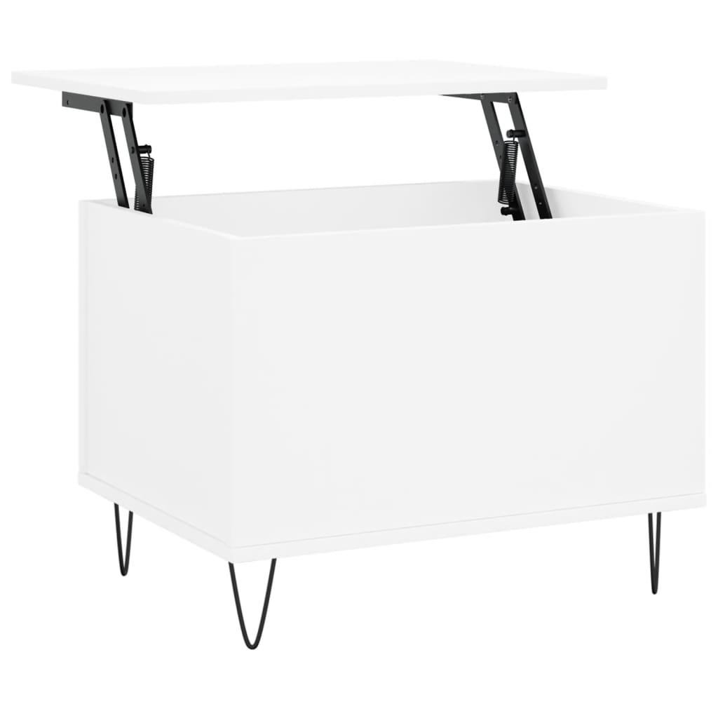 Stolić za kavu bijeli 60 x 44,5 x 45 cm od konstruiranog drva
