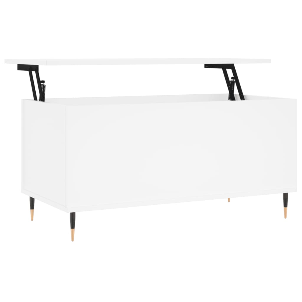 Stolić za kavu bijeli 90 x 44,5 x 45 cm od konstruiranog drva