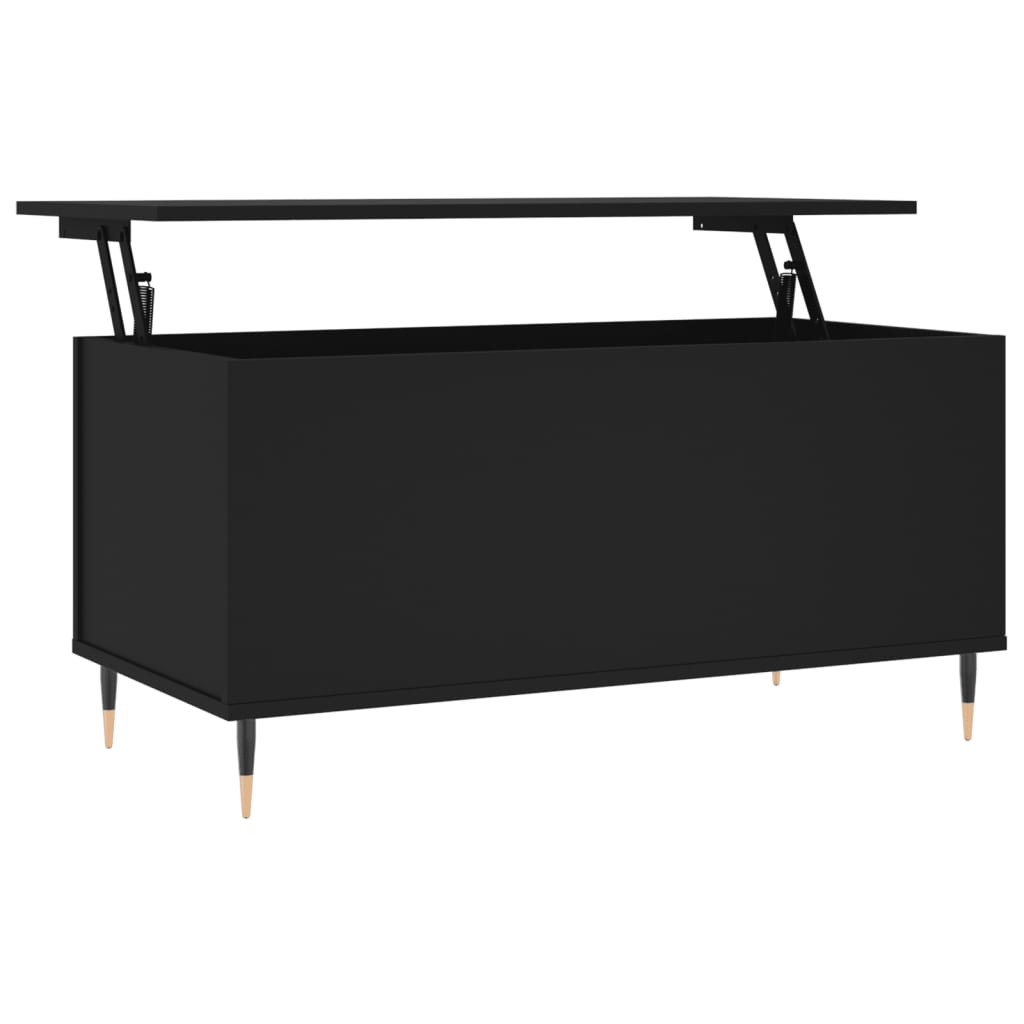 Stolić za kavu crni 90 x 44,5 x 45 cm od konstruiranog drva