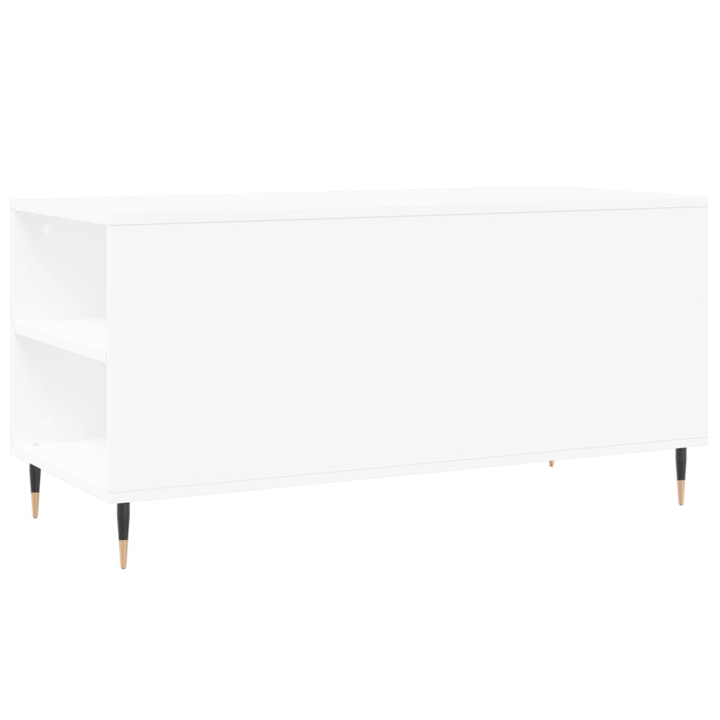 Stolić za kavu bijeli 102 x 44,5 x 50 cm od konstruiranog drva