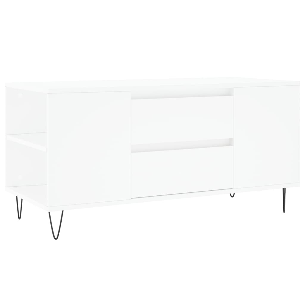 Stolić za kavu bijeli 102 x 44,5 x 50 cm od konstruiranog drva Bijela