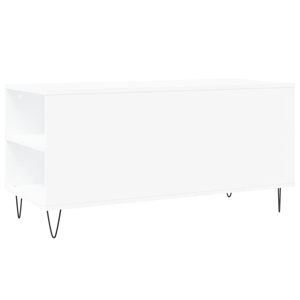 Stolić za kavu bijeli 102 x 44,5 x 50 cm od konstruiranog drva Bijela