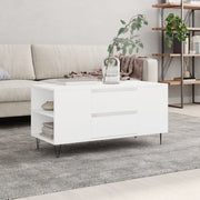 Stolić za kavu bijeli 102 x 44,5 x 50 cm od konstruiranog drva Bijela