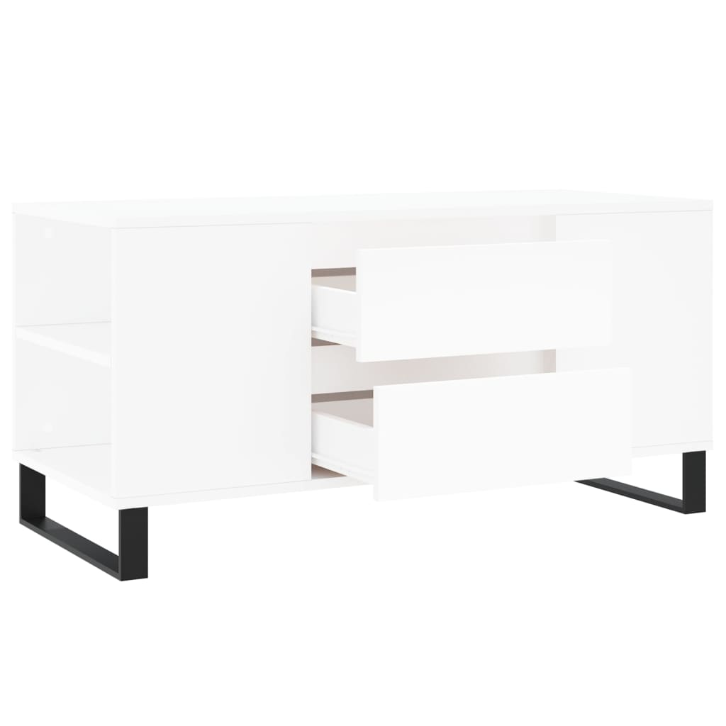 Stolić za kavu bijeli 102 x 44,5 x 50 cm od konstruiranog drva