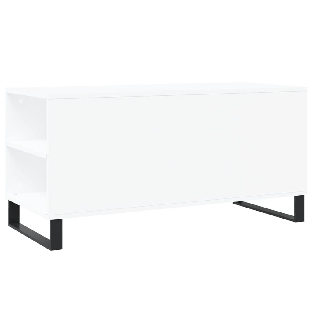 Stolić za kavu bijeli 102 x 44,5 x 50 cm od konstruiranog drva