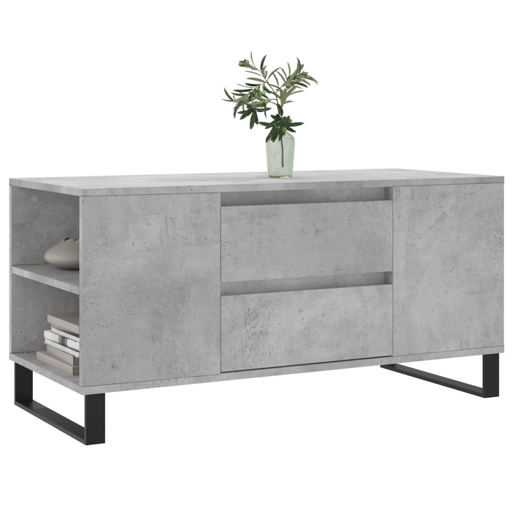Stolić za kavu boja betona 102x44,5x50 cm od konstruiranog drva
