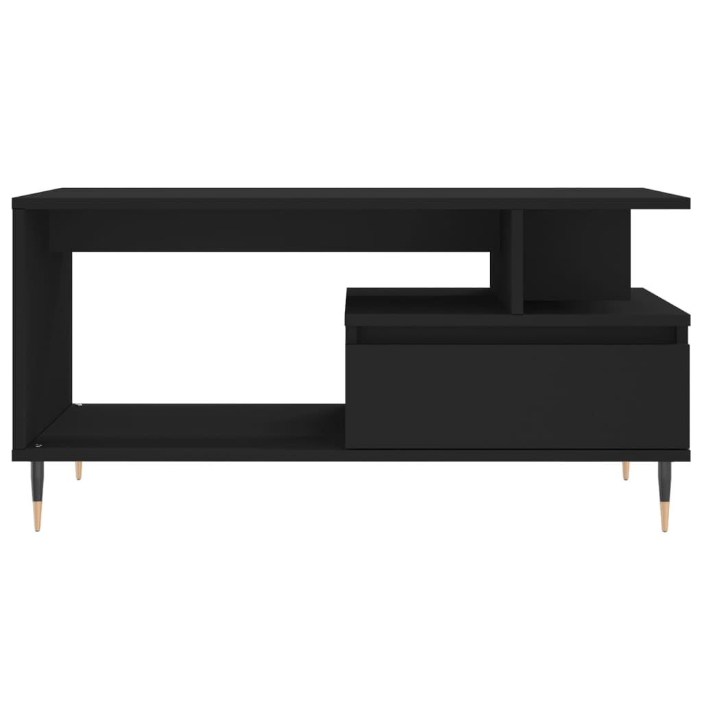 Stolić za kavu crni 90 x 49 x 45 cm od konstruiranog drva