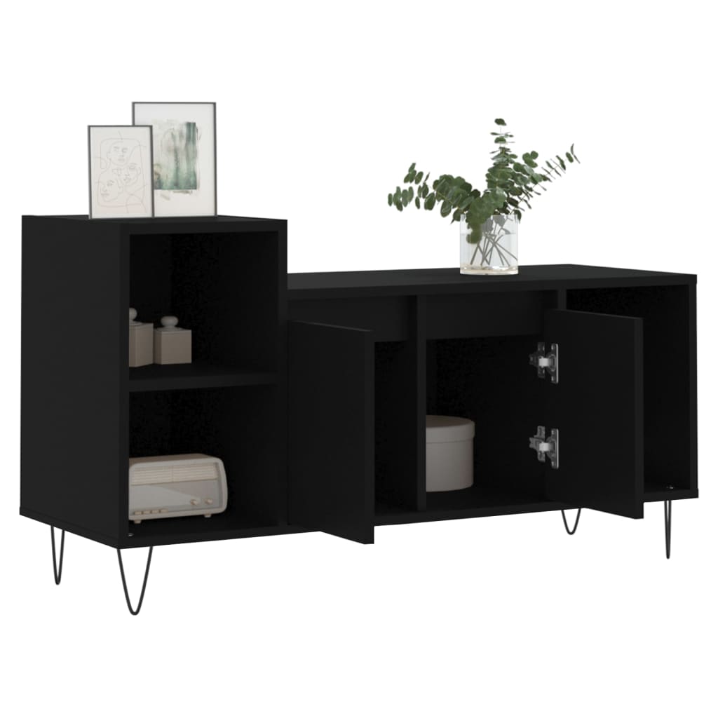 TV ormarić crni 100 x 35 x 55 cm od konstruiranog drva