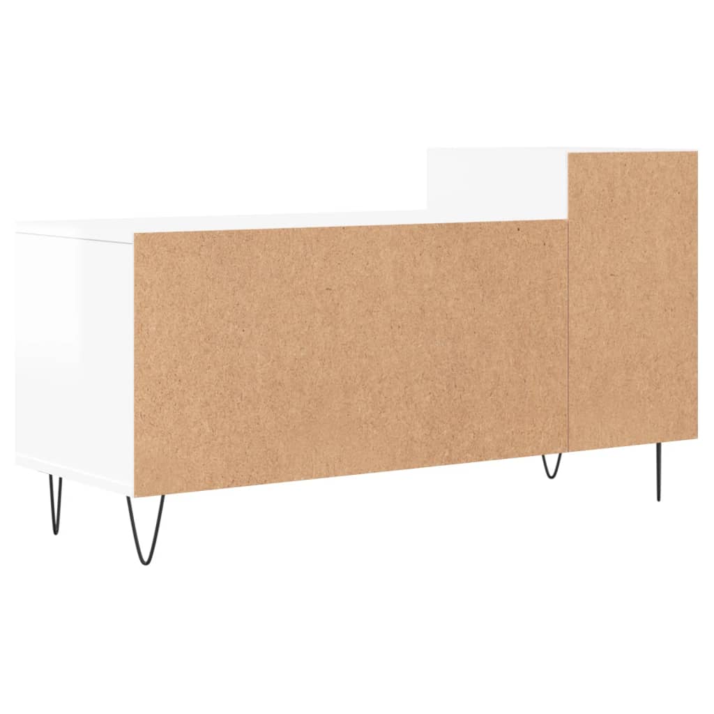TV ormarić sjajni bijeli 100 x 35 x 55 cm od konstruiranog drva