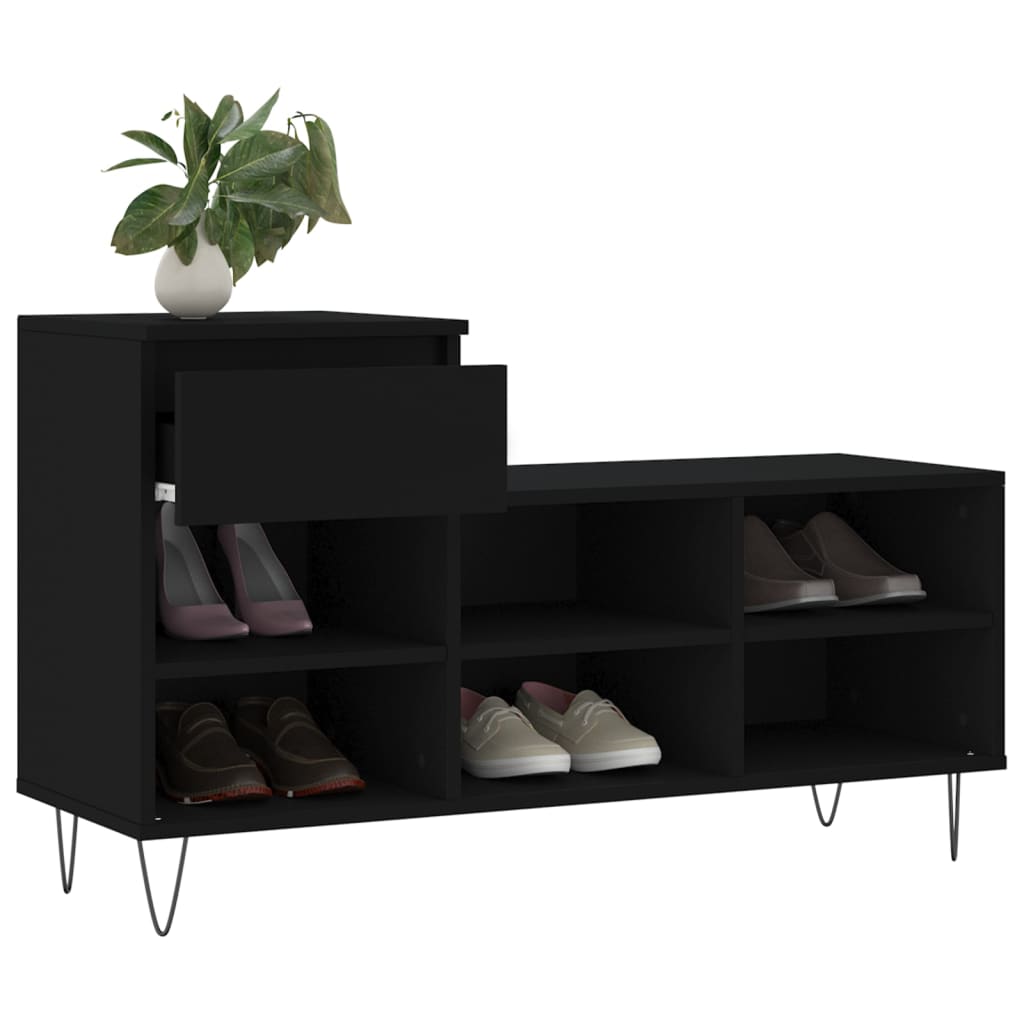 Ormarić za cipele crni 102 x 36 x 60 cm od konstruiranog drva