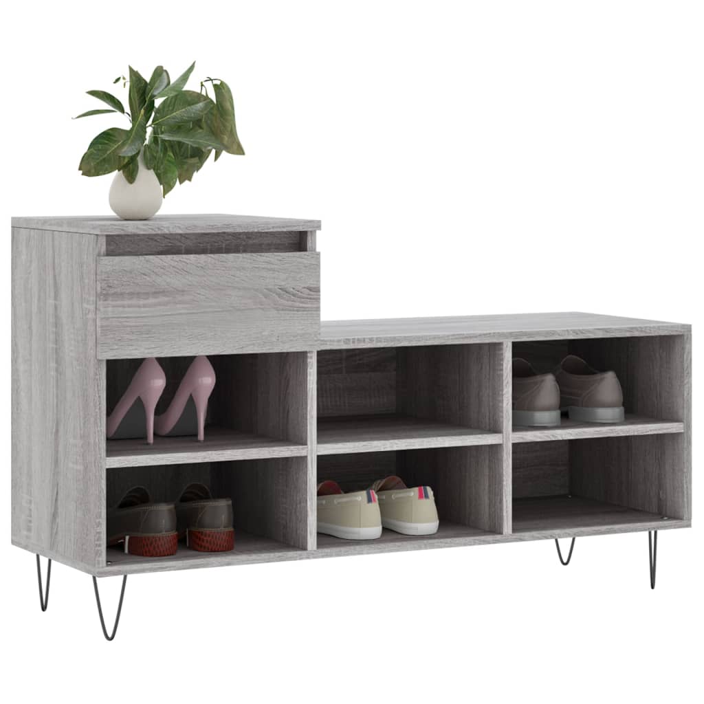 Ormarić za cipele boja hrasta 102x36x60 cm konstruirano drvo