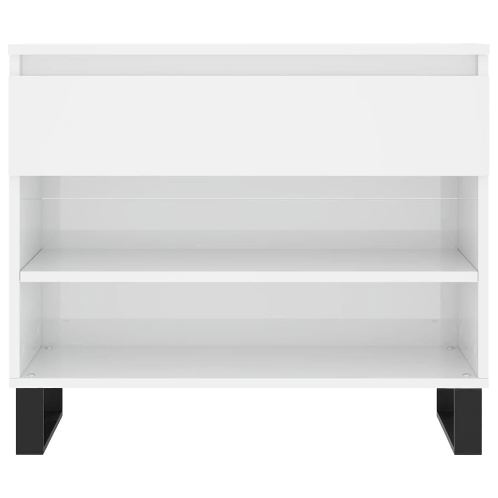 Ormarić za cipele sjajni bijeli 70x36x60 cm konstruirano drvo