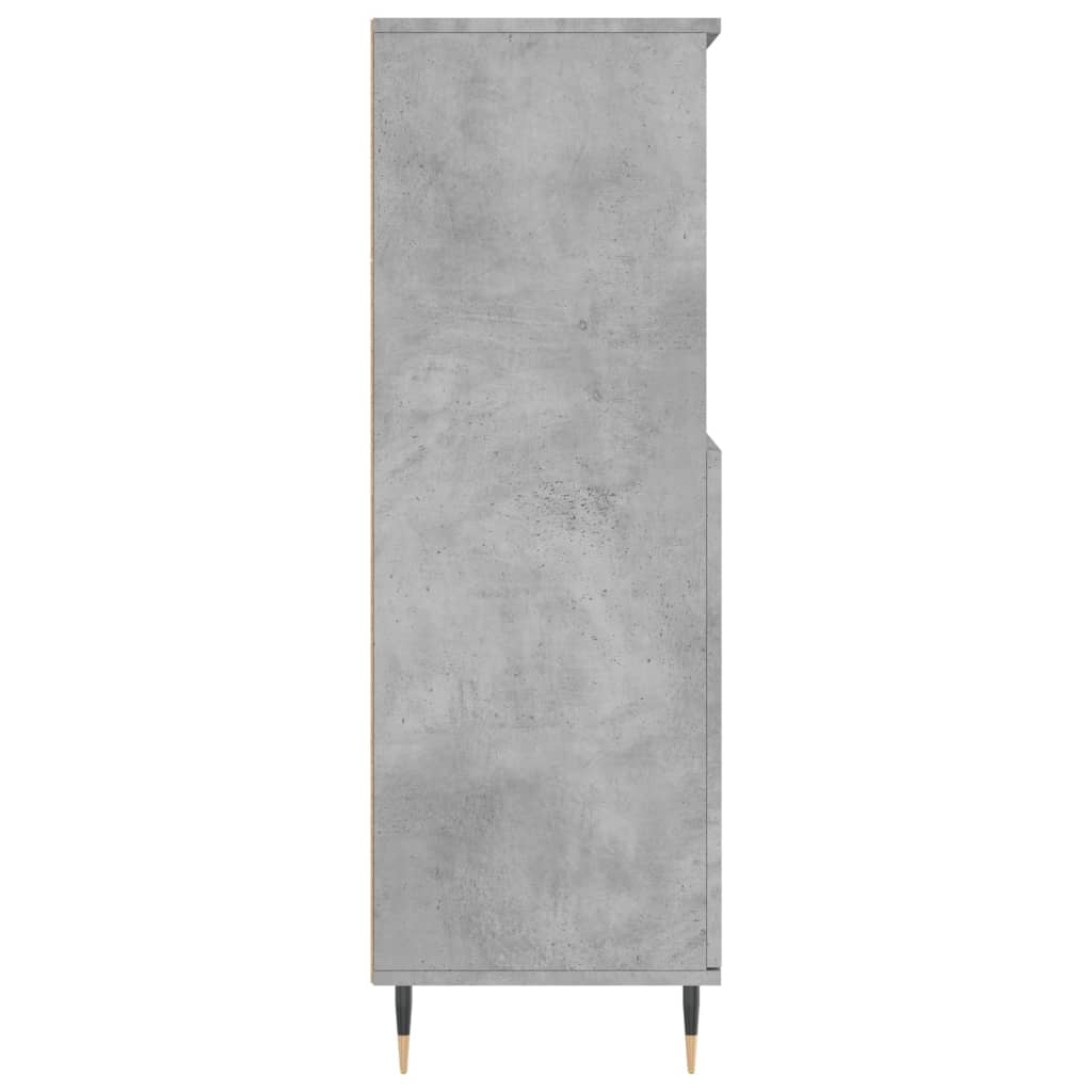 Visoka komoda siva betona 60x36x110 cm od konstruiranog drva