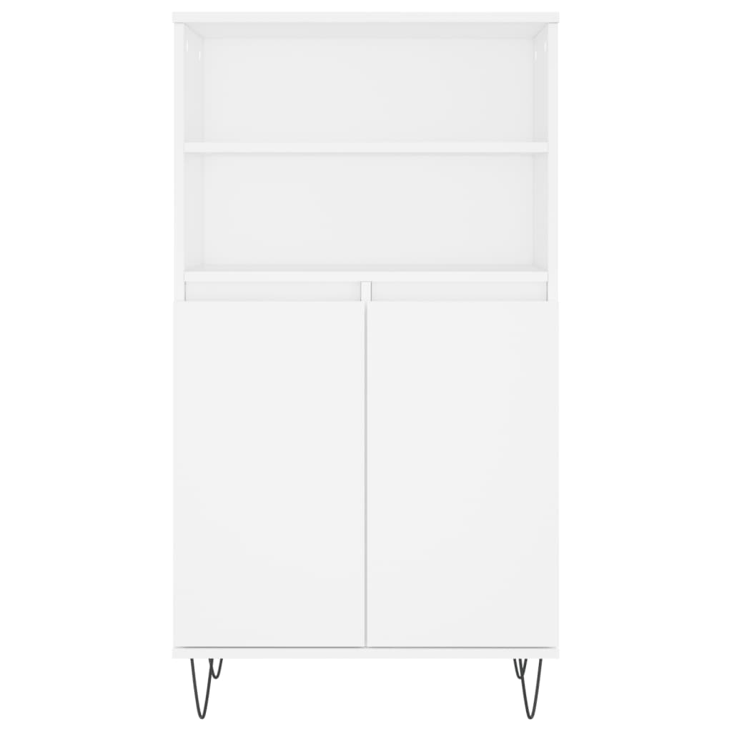 Visoka komoda bijela 60x36x110 cm od konstruiranog drva
