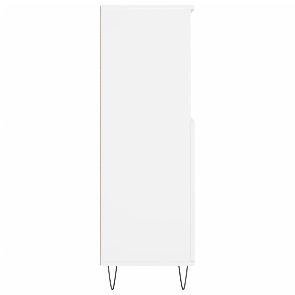 Visoka komoda bijela 60x36x110 cm od konstruiranog drva