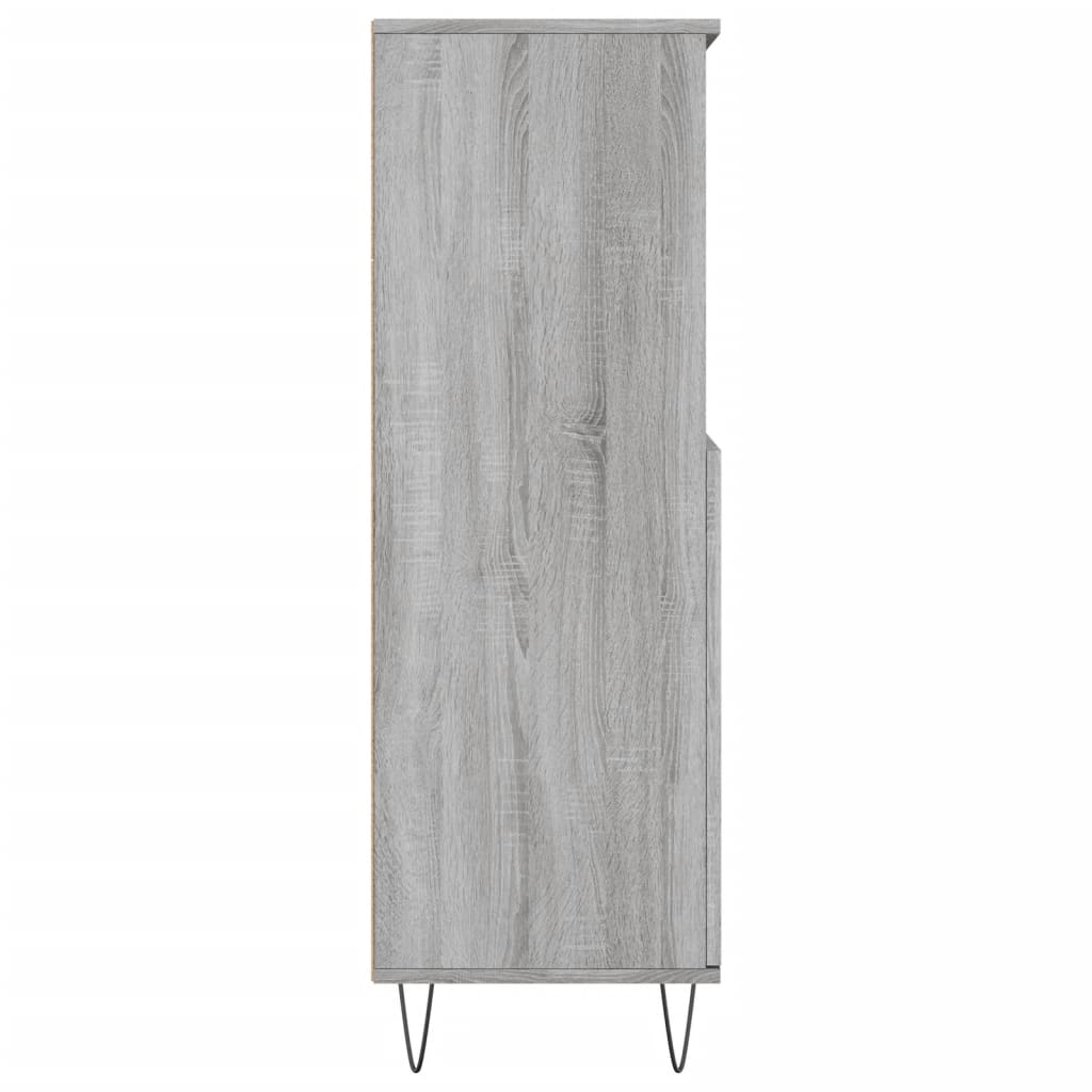 Visoka komoda siva sonome 60x36x110 cm od konstruiranog drva