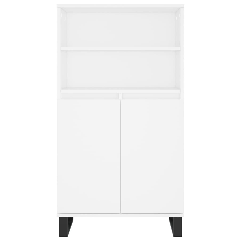 Visoka komoda bijela 60x36x110 cm od konstruiranog drva