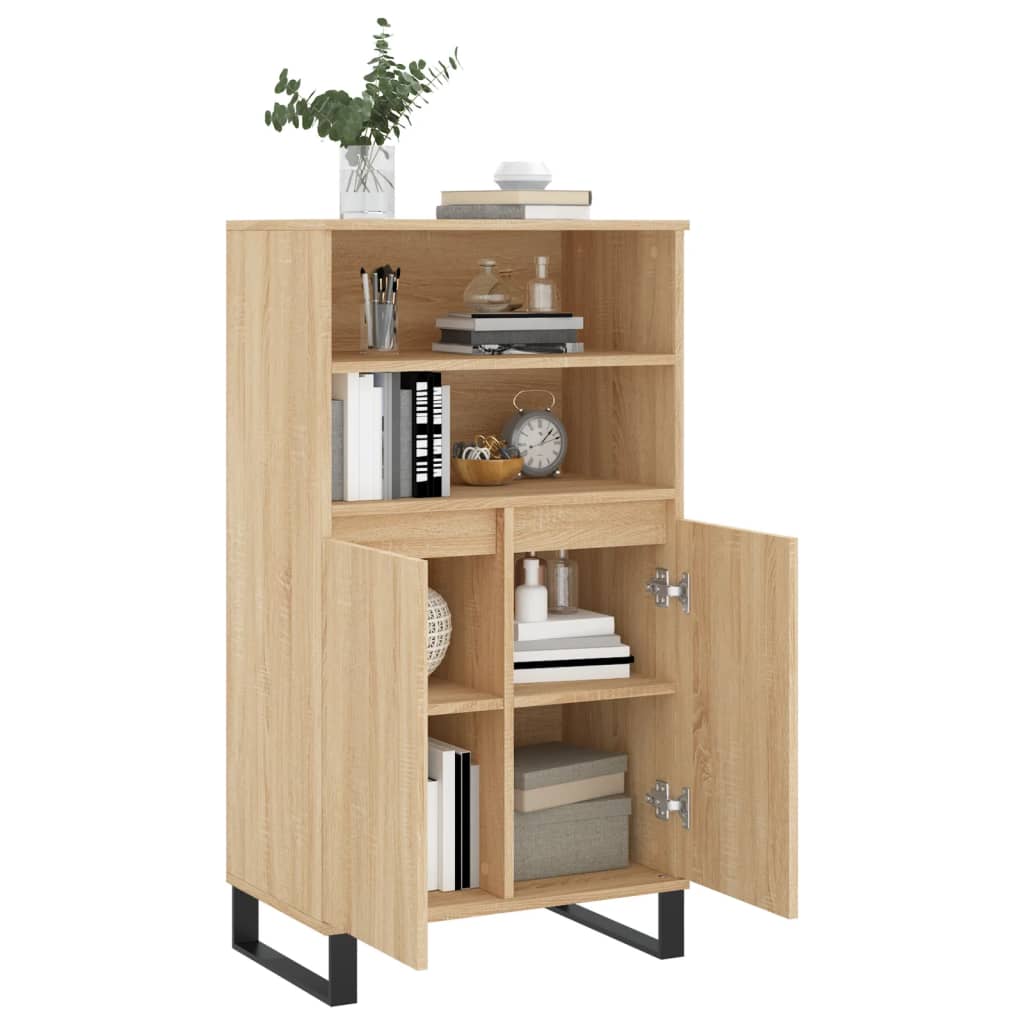 Visoka komoda hrasta sonome 60x36x110 cm od konstruiranog drva