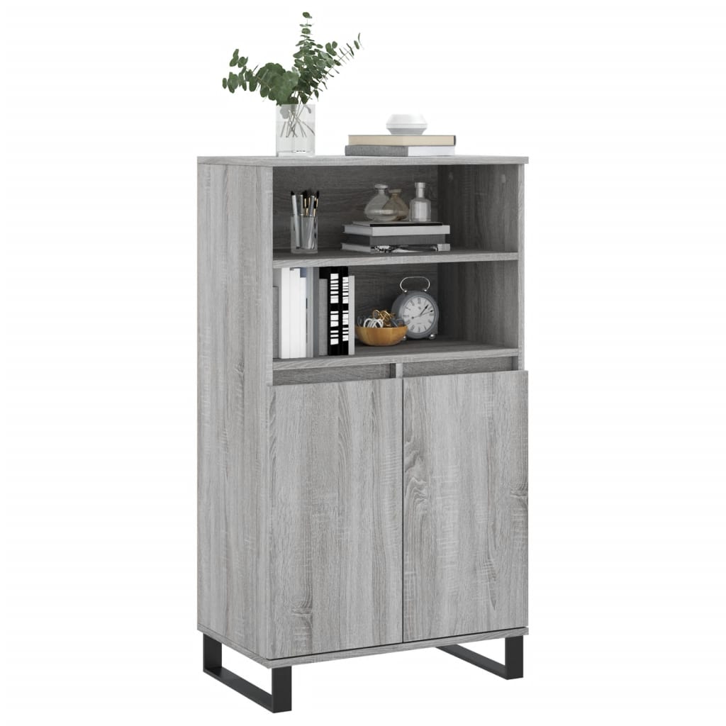 Visoka komoda siva sonome 60x36x110 cm od konstruiranog drva