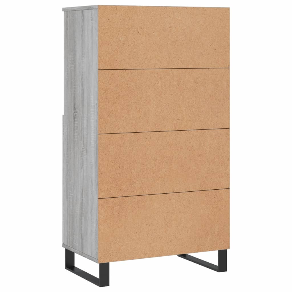 Visoka komoda siva sonome 60x36x110 cm od konstruiranog drva