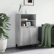 Visoka komoda siva sonome 60x36x110 cm od konstruiranog drva