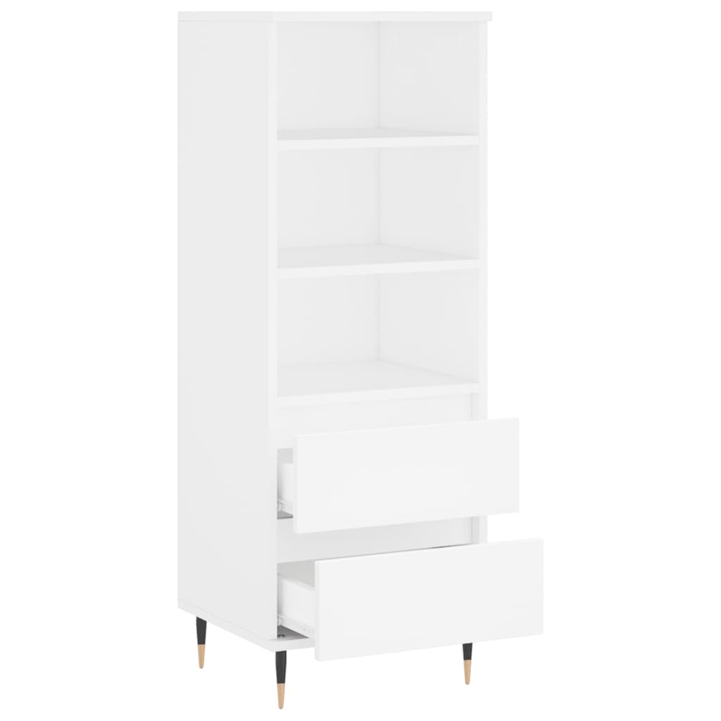 Visoka komoda bijela 40 x 36 x 110 cm od konstruiranog drva