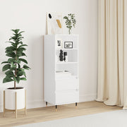 Visoka komoda bijela 40 x 36 x 110 cm od konstruiranog drva